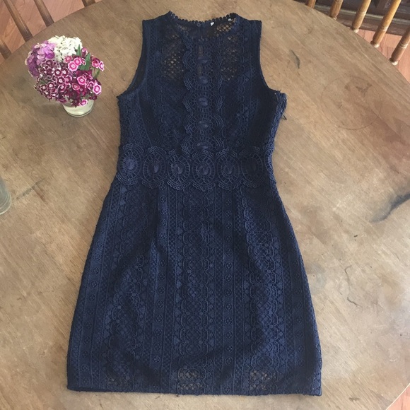 H&M Dresses & Skirts - H&M Navy lace dress